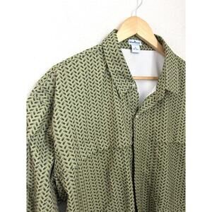 Blue Quail Men's XL Pearl Snap Button Up UPF Performance Shells Printed Western